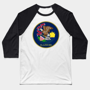 Illinois Coat of Arms Baseball T-Shirt